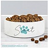 Personalised Dog Bowl - Blue Paw with Name (Scout)